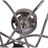 Aire 16 Light Telescopic Semi-Flush Ceiling Light – Polished Chrome