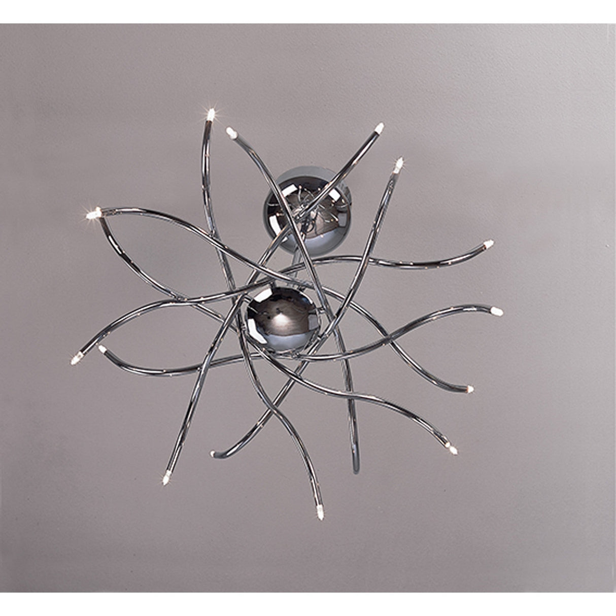 Aire 16 Light Telescopic Semi-Flush Ceiling Light – Polished Chrome