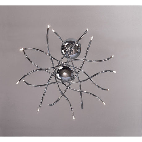 Aire 16 Light Telescopic Semi-Flush Ceiling Light – Polished Chrome