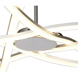 Aire Dimmable LED Semi-Flush Ceiling Light 42W 3000K - Silver