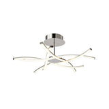 Aire Dimmable LED Semi-Flush Ceiling Light 42W 3000K - Silver