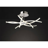 Aire Dimmable LED Semi-Flush Ceiling Light 42W 3000K - Silver