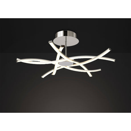 Aire LED Semi-Flush Ceiling Light 42W 3000K - Silver