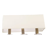 Akira 6 Light 2 Arm Crystal Chandelier - Brass With Cream Shades