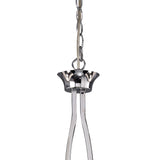 Akira 6 Light 2 Arm Crystal Chandelier - Chrome With Black Shades
