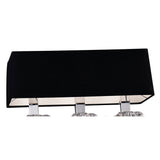 Akira 6 Light 2 Arm Crystal Chandelier - Chrome With Black Shades
