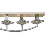 Akira 6 Light 2 Arm Crystal Chandelier - Chrome With Cream Shades