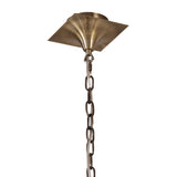 Akira 54cm 3 Light Crystal Chandelier - Brass With Cream Shades