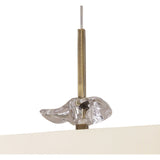 Akira 4 Light Pendant Light - Brass With Cream Shade