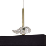 Akira 4 Light Pendant Light - Brass With Black Shade