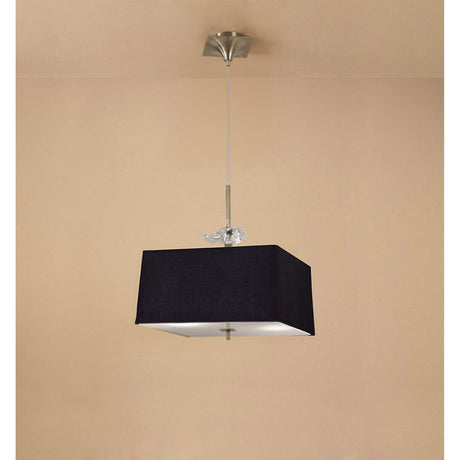 Akira 4 Light Pendant Light - Brass With Black Shade