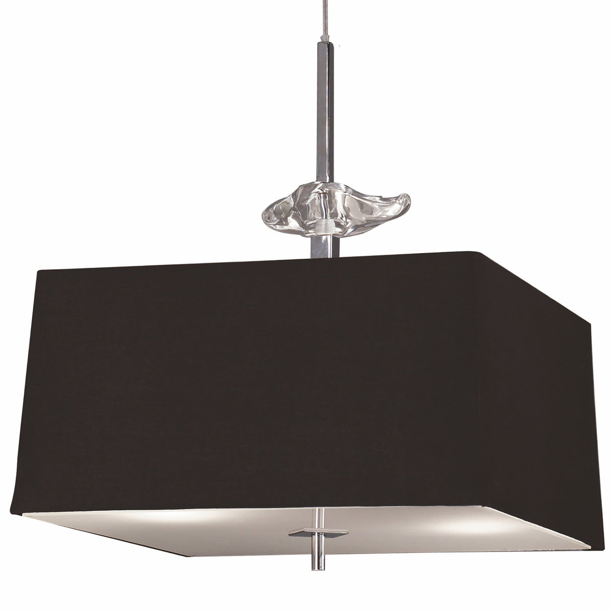 Akira 4 Light Pendant Light - Chrome With Black Shade