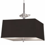 Akira 4 Light Pendant Light - Chrome With Black Shade