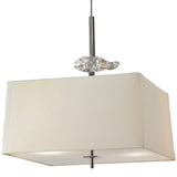 Akira 4 Light Pendant Light - Chrome With Cream Shade