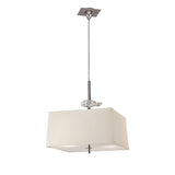 Akira 4 Light Pendant Light - Chrome With Cream Shade