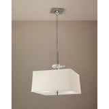 Akira 4 Light Pendant Light - Chrome With Cream Shade