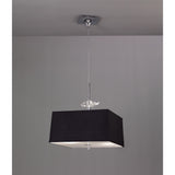 Akira 4 Light Pendant Light - Chrome With Black Shade