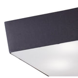 Akira 4 Light Square Flush Ceiling Light - Black
