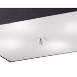 Akira 4 Light Square Flush Ceiling Light - Black