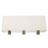 Akira 3 Light Wall Lamp - Brass With Cream Shade