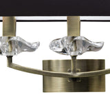 Akira 3 Light Wall Lamp - Brass With Black Shade