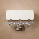 Akira 3 Light Wall Lamp - Brass With Cream Shade