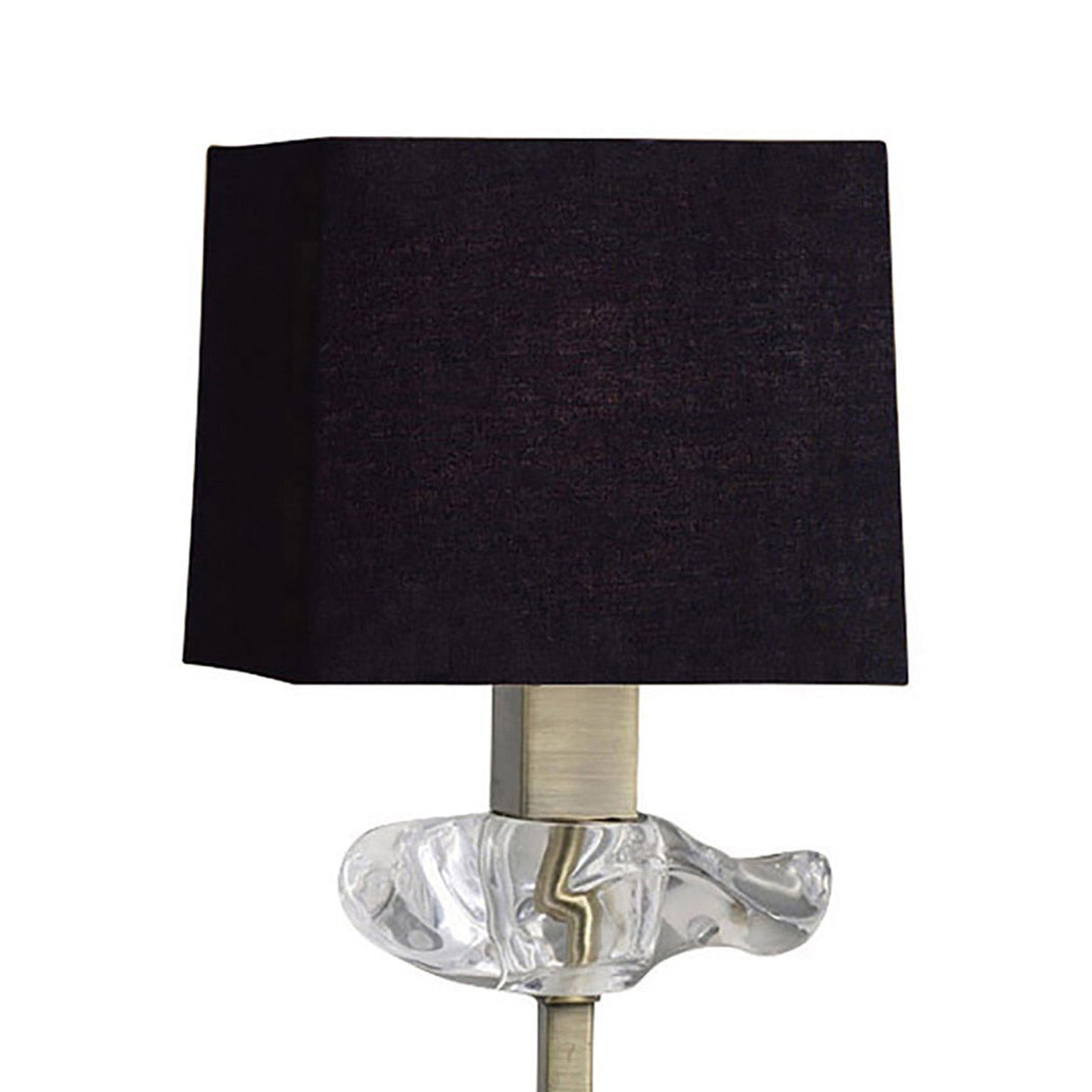 Akira 1 Light Table Lamp - Antique Brass With Black Shade