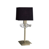 Akira 1 Light Table Lamp - Antique Brass With Black Shade