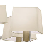 Akira 90cm 2 Tier 12 Light Crystal Chandelier - Brass With Cream Shades