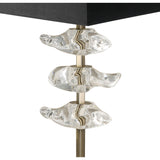 Akira 2 Light Table Lamp - Brass With Black Shade