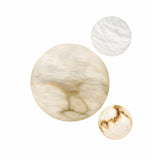 The Orlina 3 Light Globe Alabaster Floor Lamp in Soft White features three marbled spheres of varying sizes with swirling, cloudy patterns, resembling Spanish alabaster globes, displayed on a white background.