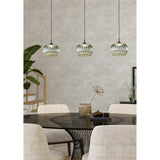 Alamito Glass Linear Pendant Light - Textured Black