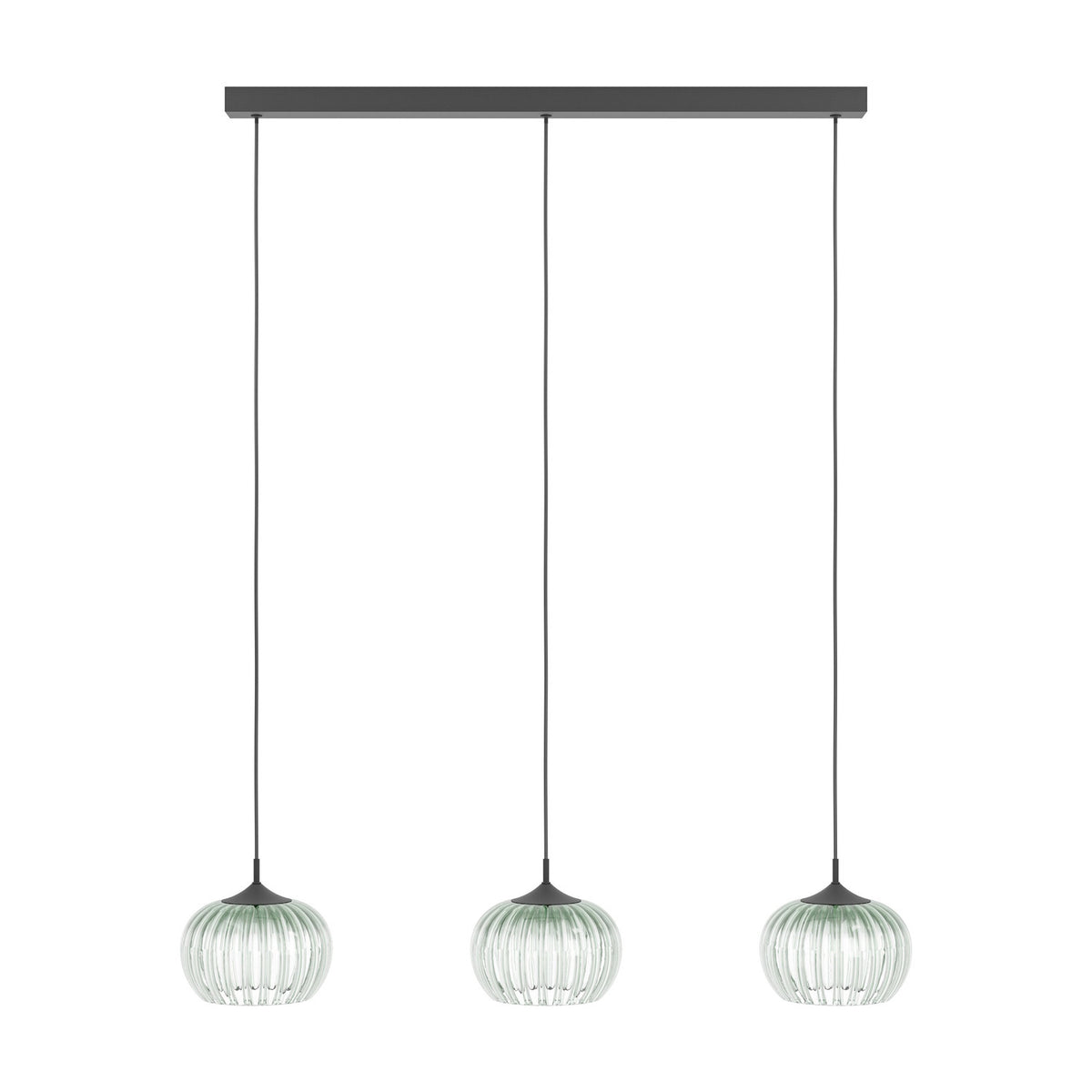 Alamito Glass Linear Pendant Light - Textured Black