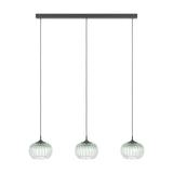 Alamito Glass Linear Pendant Light - Textured Black