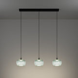 Alamito Glass Linear Pendant Light - Textured Black