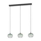Alamito Glass Linear Pendant Light - Textured Black