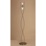 The Alaska 2 Light Floor Lamp in antique brass offers stylish ambient lighting with its tall design and dual lights.