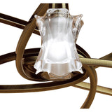 Alaska 82cm 8 Light Chandelier/Semi-Flush - Antique Brass