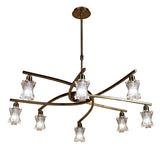 Alaska 82cm 8 Light Chandelier/Semi-Flush - Antique Brass