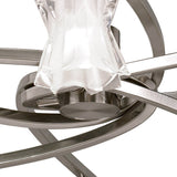 Alaska 82cm 8 Light Chandelier/Semi-Flush - Satin Nickel