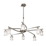 Alaska 82cm 8 Light Chandelier/Semi-Flush - Satin Nickel