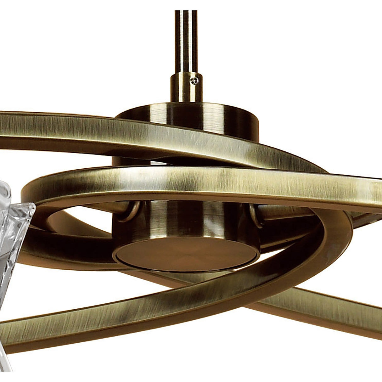 Alaska 64cm 6 Light Chandelier/Semi-Flush - Antique Brass
