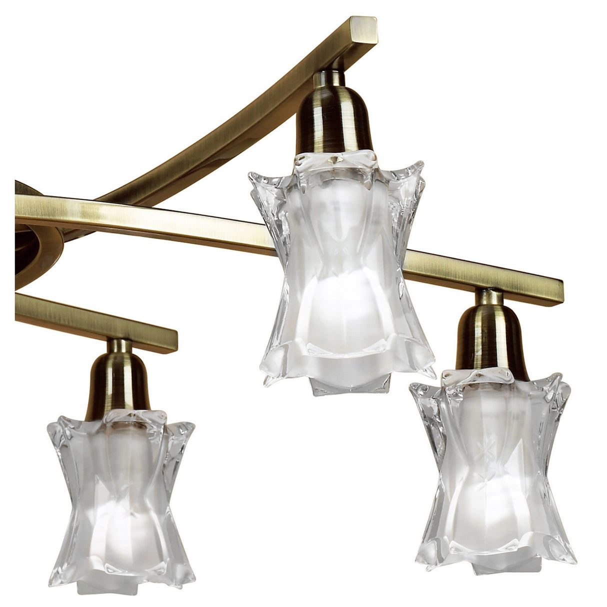 Alaska 64cm 6 Light Chandelier/Semi-Flush - Antique Brass