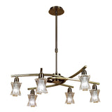 Alaska 64cm 6 Light Chandelier/Semi-Flush - Antique Brass