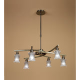 Alaska 64cm 6 Light Chandelier/Semi-Flush - Antique Brass