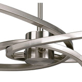 Alaska 64cm 6 Light Chandelier/Semi-Flush - Satin Nickel