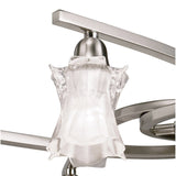 Alaska 64cm 6 Light Chandelier/Semi-Flush - Satin Nickel
