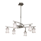 Alaska 64cm 6 Light Chandelier/Semi-Flush - Satin Nickel