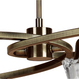 Alaska 49cm 4 Light Chandelier/Semi-Flush - Antique Brass