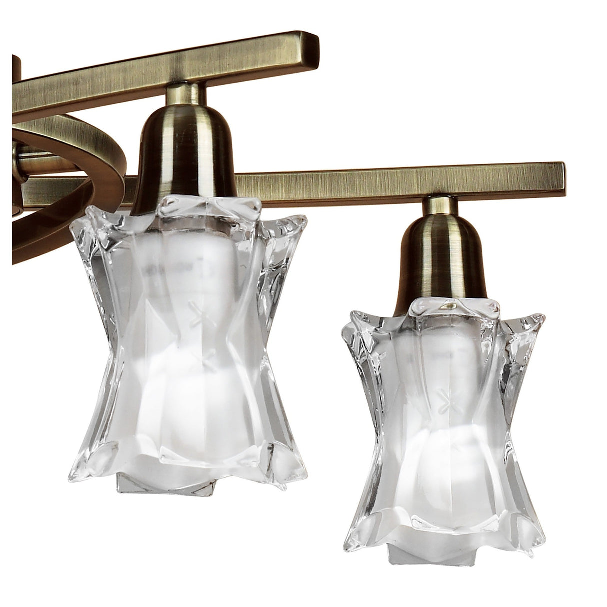 Alaska 49cm 4 Light Chandelier/Semi-Flush - Antique Brass
